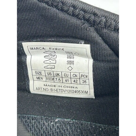 FitVille Diabetic Shoes Men’s 8.5 EEW Marca Black Wide Comfort Walking Sneaker main image 5